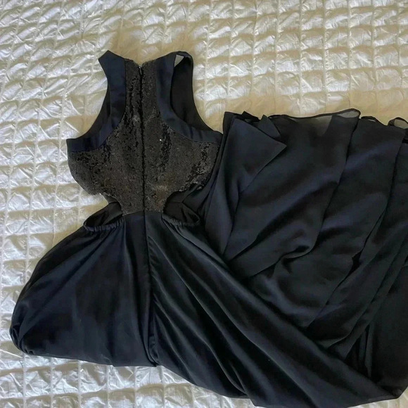 Lulus black chiffon sequin maxi dress - Picture 9 of 13